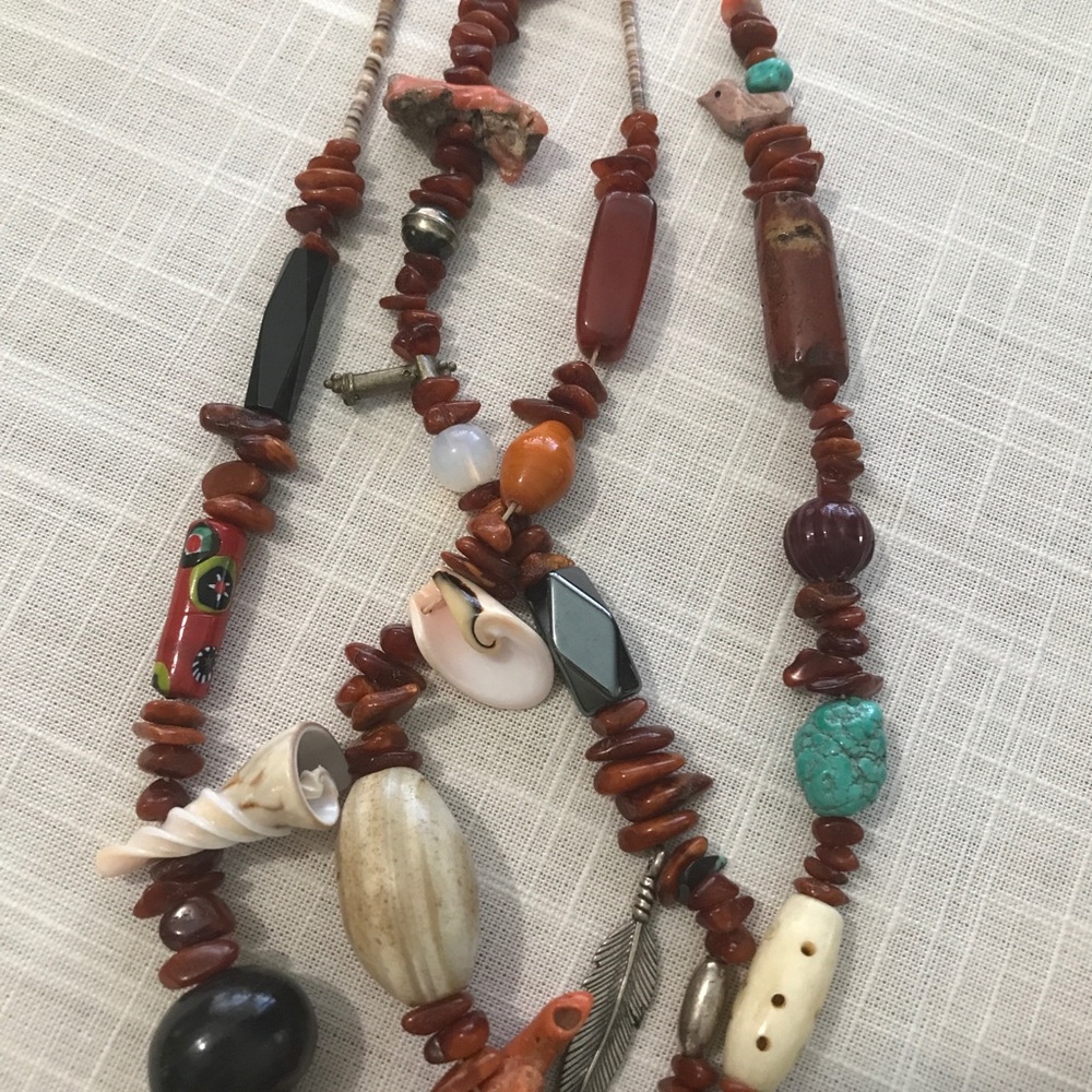 Santo Domingo Amazing 4 strand Fetish Coral Turquoise Necklace - Picture 8 of 8